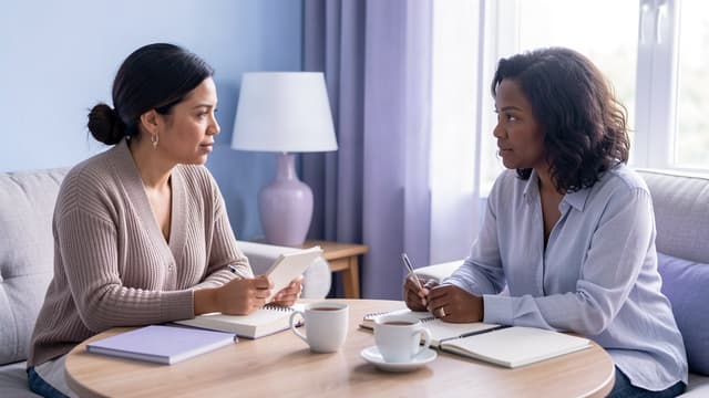 Couple listening calmly after a difficult conversation