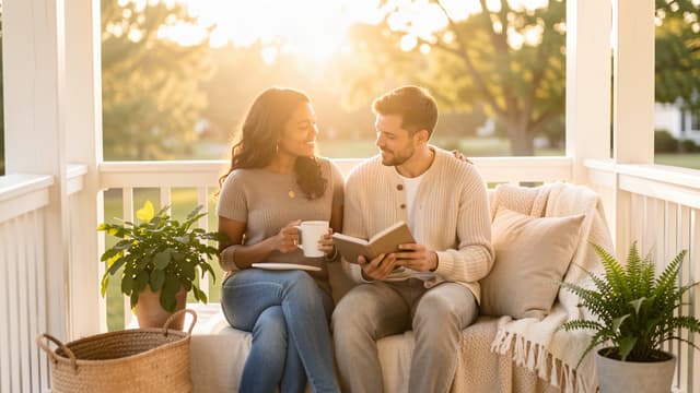 Couple sharing a quiet hopeful moment together